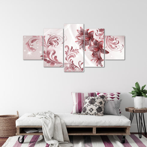 Wandbilder Wohnzimmer XXL Blumen Lilien Moderne Bild Abstrakt